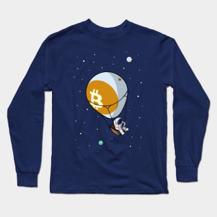 Bitcoin. To the Moon. Long Sleeve T-Shirt